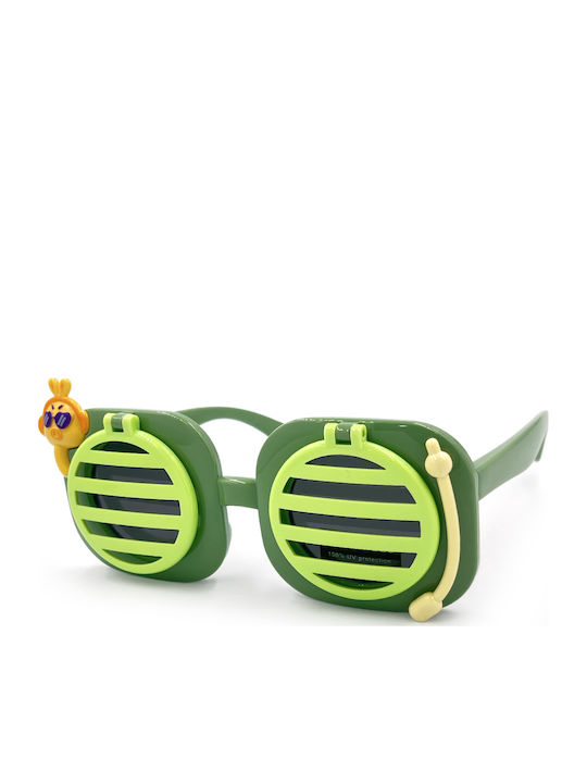Kiddos Square Kids Sunglasses with Polarized Green Lens