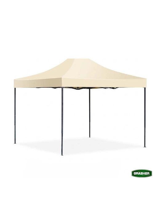 Grasher Gazebo Pliabil De Grădină Bej 3x3m