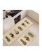 Mc Decor Rectangular Kitchen Mat with Non-Slip Backing Cactus 50x80cm