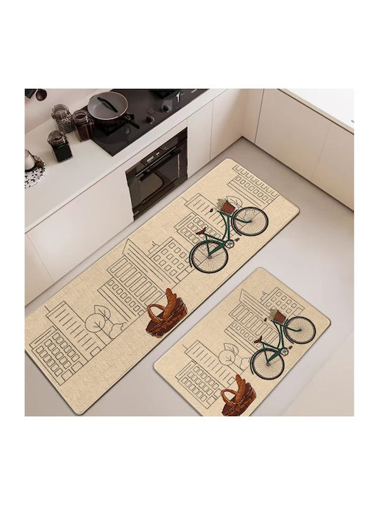 Mc Decor Rectangular Kitchen Mat with Non-Slip Backing Bread 50x80cm