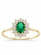 Ios Women's Ring with Zircon from 9K Gold