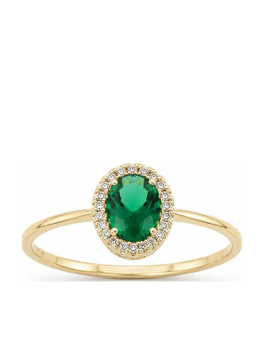 Ios Women's Ring with Zircon from 9K Gold