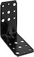 Shelf Bracket from Stainless Steel in Black Colour 130x70mm 00882