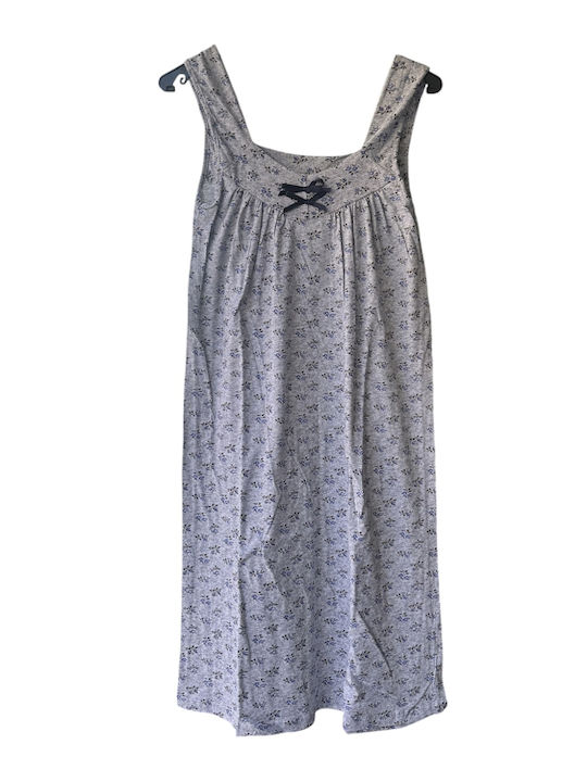 Nina Club Summer Women's Nightgown Light Grey