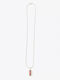 Sisyphus Necklace Made of Silver with Orange Zircon