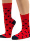 The Bus Socks With Red Patterns