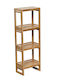 Atmosphera Floor Bathroom Shelf Bamboo with 4 Shelves 33x20x100cm White