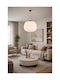 Inlight Hanging Light White Ball with E27 Socket 38x38x30cm