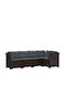 Outdoor Corner Sofa Made of Polypropylene with Cushions