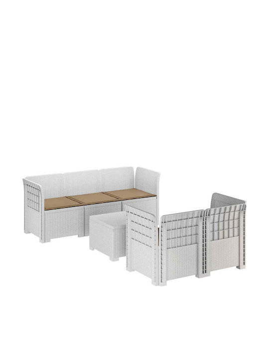 Outdoor Corner Sofa Made of Polypropylene with ...