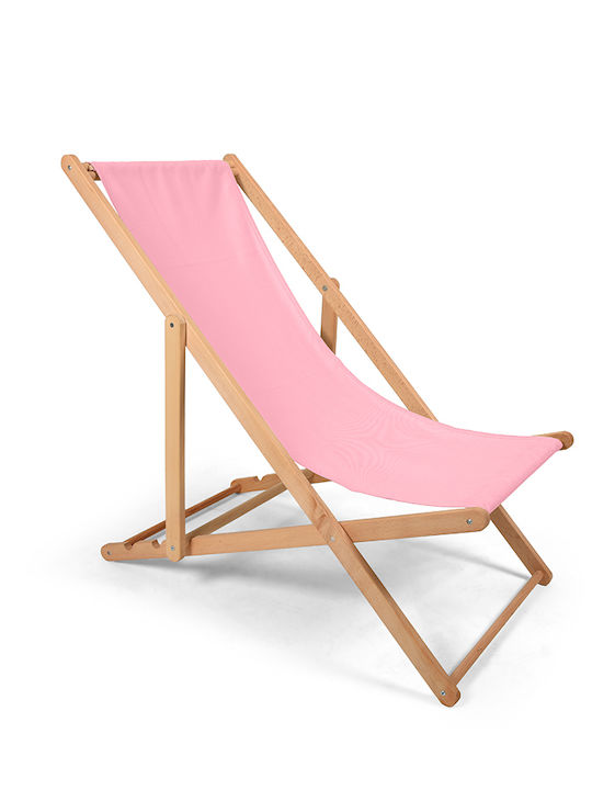 Sezlong Lemnos Cu Material Roz 140x60x80cm
