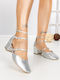 Heels with Chunky Low Heel Silver