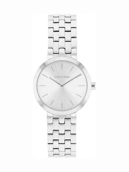 Calvin Klein Дамски Часовник 26mm Кварцов с Сребриста Метална Верижка
