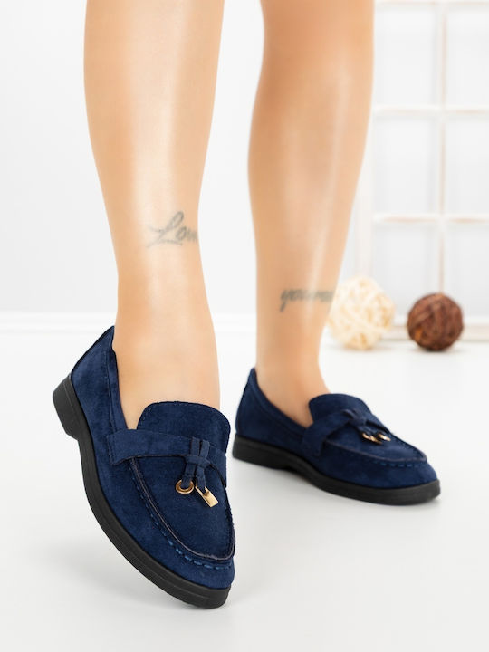 Damen Mokassins in Blau Farbe