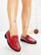 Damen Mokassins in Rote Farbe