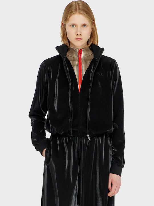 Diesel Hanorac cu fermoar pentru femei Black
