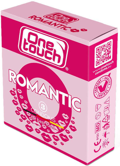 One Touch Prezervative Romantic Flavored Condoms 3 buc Subțiri pentru senzație naturală Afine