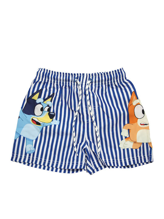 Bluey Costum De Baie Pentru Copii Pantaloni Scurți De Înot Albastru-Alb Dungat Bu142