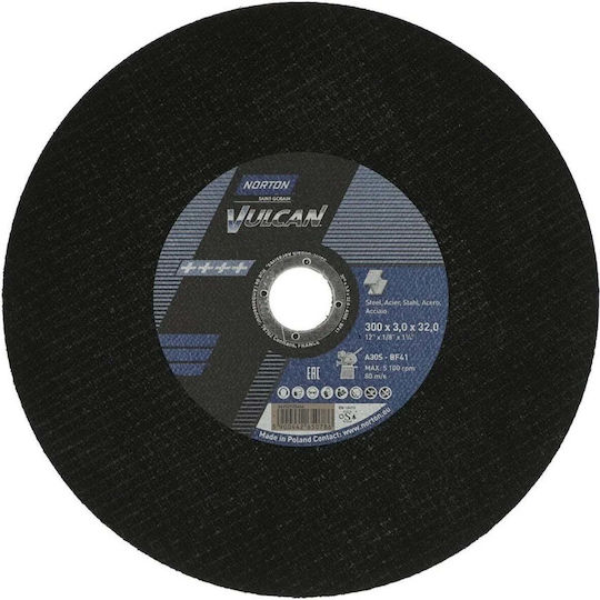 Norton Norton Vulcan Schleifscheiben 300 X 3.0 X 32mm A30s Metall 10 Stücke+1 Kostenlos