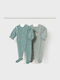 Mayoral "bear Hearts" Set body-uri din catifea Verde