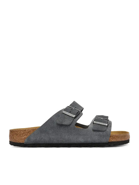 Birkenstock Suede Leather Men's Sandals in Grey...
