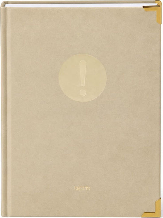 Tettri's Beige Leatherette Guest Book 25x35cm