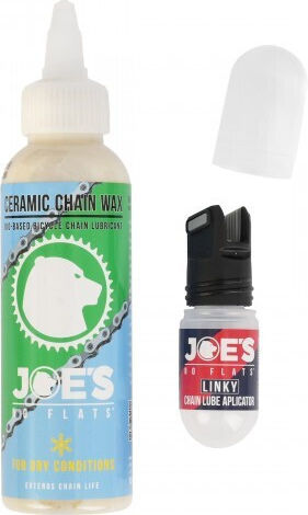 Joe's Ceramic Chain Wax Dry Conditions 125ml + Linky Lube Applicator 15ml 180732 White