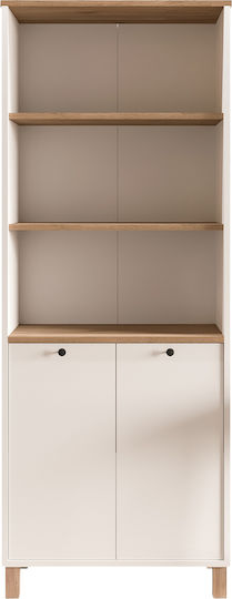 Βιβλιοθήκη BRAGI Λευκό 69.5x32x180εκ.