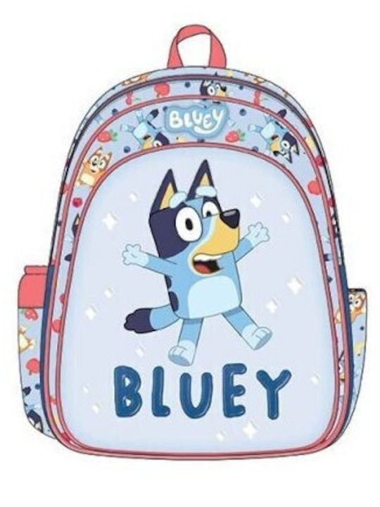 Bluey Schulranzen Rucksack Kindergarten Blau mit Flaschenhalter Bluey Schulranzen Rucksack Kindergarten Blau mit Flaschenhalter