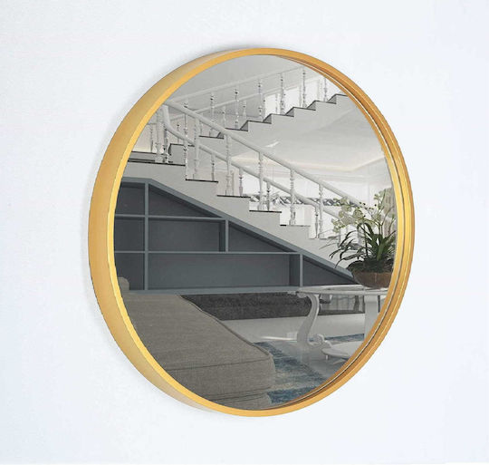 BD art Καθρέπτης Χρυσός Διαμέτρου 60cm