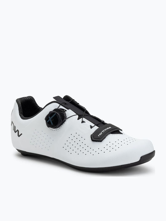 Northwave Storm Pantofi de ciclism de drum pentru bărbați joși albi