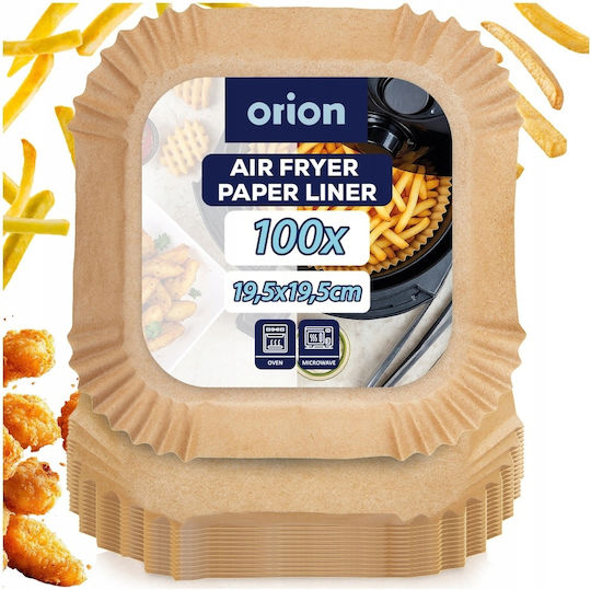 Vilde Αντικολλητικά Χαρτιά για Air Fryer 19.5x19.5εκ. 100τμχ