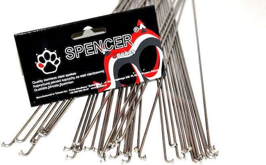 Spițe Pentru Bicicletă Din Oțel Inoxidabil Argintiu Spencer 2.3mm 36 Bucăți