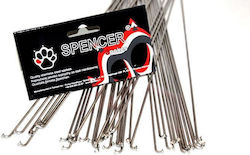 2.3mm 13g Spencer Stainless Steel Silver Bicycle Spokes 36 Pcs