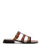 Damen Flache Sandalen Braune