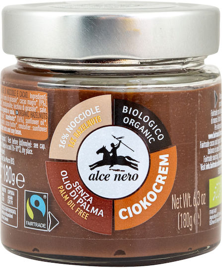 Alce Nero Organic Hazelnut Cream with Extra Protein 180gr