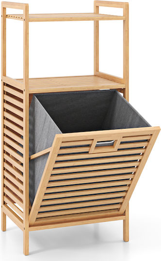 Costway Floor Bathroom Shelf Wooden 43.5x33x96cm