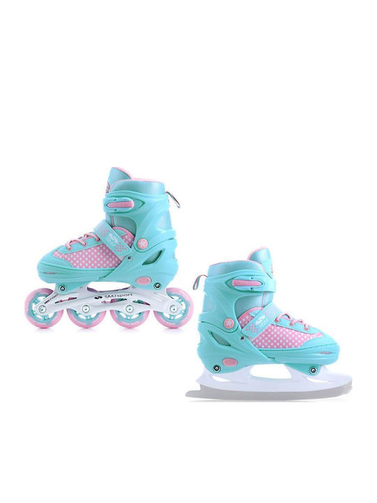 SMJ Sport 2in1 Inline Einstellbare Rollers Grüne Kinderräder