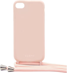 Casyx Handyhülle Apple iPhone SE 2022/2020/8/7/6s/6 aus Silikon Verstellbares Nackenriemen Rosa Casyx Handyhülle Apple iPhone SE 2022/2020/8/7/6s/6 aus Silikon Verstellbares Nackenriemen Rosa
