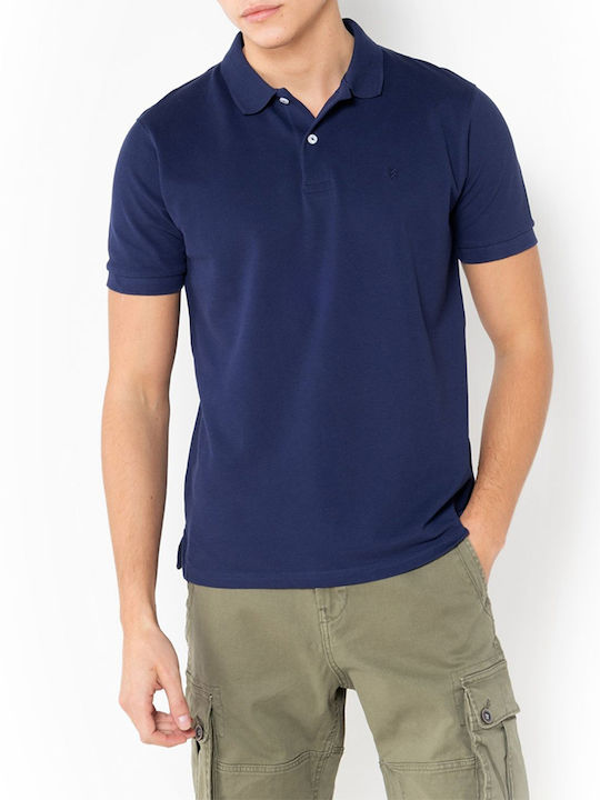 The Bostonians Polo Herrenblusen Kurzarm Indigo