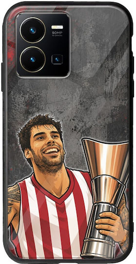 Kings Europe Legends Saint George Vivo Y35 Groove TPU Tempered Glass TPU Mobile Phone Case