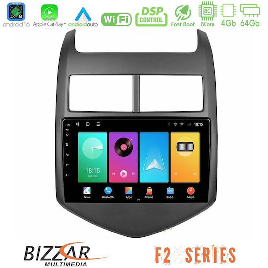 Bizzar Автомобилна Аудио Система за Chevrolet Aveo 2011-2017 (Bluetooth/USB/WiFi/GPS/Apple CarPlay/Android Auto) с Touch Screen 9"