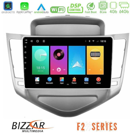 Bizzar Auto-Audiosystem für Chevrolet Cruze 2009-2012 mit Touchscreen 9" Bluetooth USB WiFi GPS Apple CarPlay Android Auto