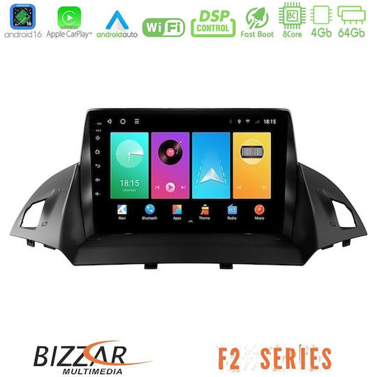 Bizzar Car Audio System for Ford C-Max / Kuga Bluetooth USB WiFi GPS Apple CarPlay Android Auto with 9" Touch Screen