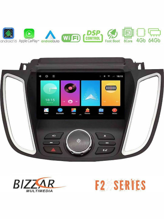 Bizzar Car Audio System for Ford C-Max / Kuga 2013-2019 Bluetooth USB WiFi GPS Apple CarPlay Android Auto with 9" Touch Screen
