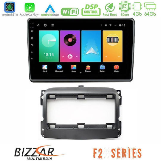 Bizzar Ηχοσύστημα Αυτοκινήτου για Fiat 500L 2012-2018 (Bluetooth/USB/WiFi/GPS/Apple-Carplay/Android-Auto) με Οθόνη Αφής 10"