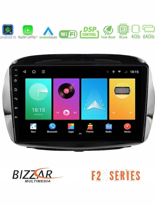 Bizzar Car Audio System for Honda FR-V 2004-2009 Bluetooth USB WiFi GPS Apple CarPlay Android Auto with 10" Touch Screen