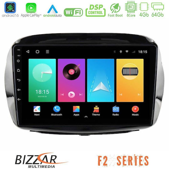 Bizzar Car Audio System for Honda FR-V 2004-2009 Bluetooth USB WiFi GPS Apple CarPlay Android Auto with 10" Touch Screen