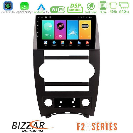 Bizzar Ηχοσύστημα Αυτοκινήτου για Jeep Commander 2007-2008 (Bluetooth/USB/WiFi/GPS/Apple-Carplay/Android-Auto) με Οθόνη Αφής 9"