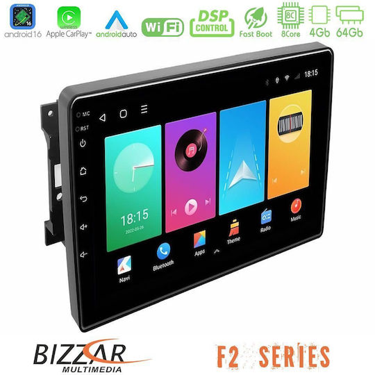 Bizzar Ηχοσύστημα Αυτοκινήτου για Jeep Commander / Compass / Grand Cherokee / Patriot Dodge Caliber Chrysler 300C / PT Cruiser (Bluetooth/USB/WiFi/GPS/Apple-Carplay/Android-Auto) με Οθόνη Αφής 10"